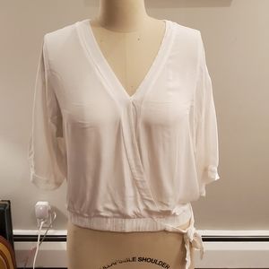Women's Medium 3/4 Sleeve Wrap Blouse